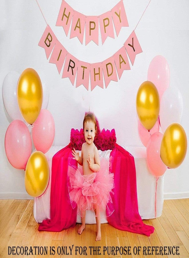 Skywalk Happy Birthday Banner Bunting Flag/Banner for Birthday Reception/Birthday Decoration Material (PINK) - Image 2